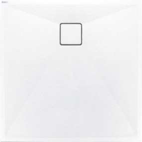 Deante Štvorcová sprchová vanička Correo 80x80 cm, granit, biela - KQR A42B