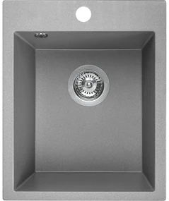Laveo Chichi, 1-komorový granitový drez 390x480x205 mm, šedá, LAV-SBH_510T