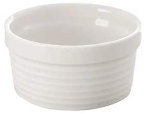 Zapekacia miska, priemer 9 cm, porcelán, biela, 12 ks