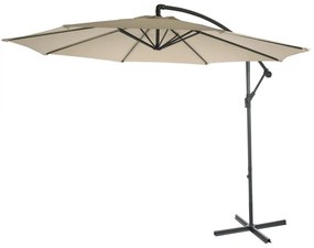 Slnečník Acerra Ø 3m polyester/oceľ - krémová bez stojanu