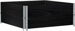 vidaXL Paletové ohrádky 2 ks čierne 100x100 cm borovicový masív