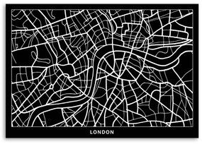 Gario Obraz na plátne Plán mesta Londýn Rozmery: 60 x 40 cm