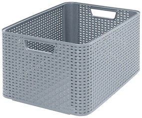 Sivý úložný košík Curver Style, 30 l