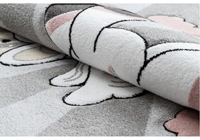Detský kusový koberec Jednorožec sivý 140x190cm