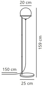 Nordlux - Stojacia lampa WILSON 1xG9/5W/230V čierna