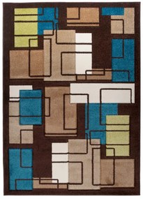 Koberec Sumatra C236A Abstract Rectangle 3D hnedý, béžový