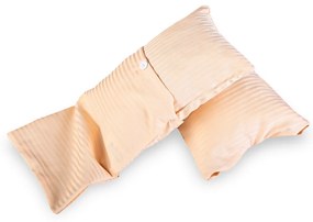 Dekoračný vankúšik s obliečkou 30x20 cm damaškový broskyňový EMI