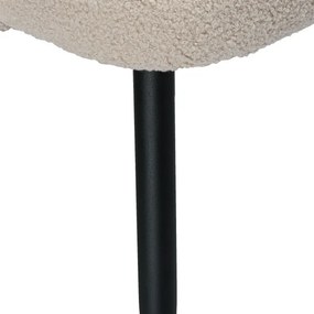 Jedálenská stolička HAMPTON teddy boucle, béžová