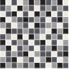 Sklenená mozaika Premium Mosaic šedá 30x30 cm lesk MOS25MIX2, (bal. 1,020 m2 )