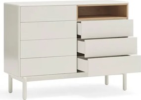 Krémovobiela komoda 120x90x40 cm Corvo – Teulat