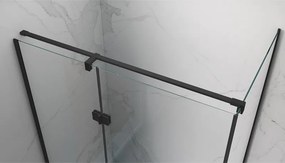 BPS-koupelny Obdĺžnikový sprchovací kút HYD-OK02A 90x80 čierny/transparent - bez vaničky