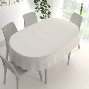Biante Veľký dekoračný oválny obrus BKS-403 Svetlo sivobéžový 180x220 cm