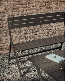 Čierna kovová záhradná lavica Torreta – Kave Home