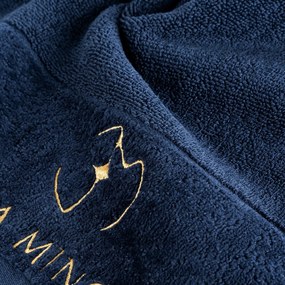 BAVLNENÝ UTERÁK EVA MINGE GAJA 50X90 CM TMAVOMODRÁ