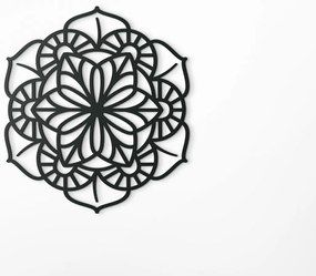 drevko Geometrická mandala na stenu Rozmer obrazu: 50 x 44,5 cm, Farba dekorácie: Čierna