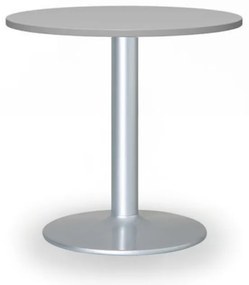 Konferenčný stolík ZEUS II, priemer 60 cm, sivá podnož, sivá