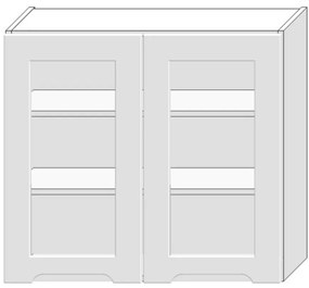 Skrinka do kuchyne Zoya Ws80 Biely hrášok / Biely