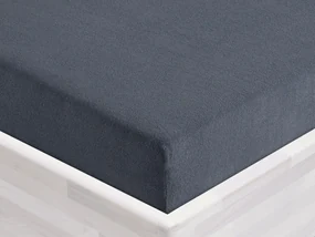 Froté napínacie prestieradlo FR-029 Antracitovo sivé 160 x 200 - výška 20 cm