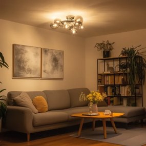 Brilagi - LED Prisadený luster MILLA 10xG9/3W/230V čierny chróm/dymová