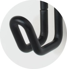 Kúpeľňový vešiak na uteráky DAX s prísavkou - čierny matný