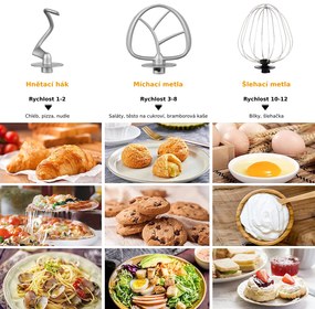 Celokovový kuchynský robot BestBerg BBR-20SG / 2500 W / 10 l / 12 rýchlostí