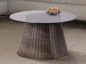 Okrúhly konferenčný stolík Foggia, 60 cm, dub%