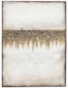 Abstract Fields 90x120 akrylový obraz biely/zlatý