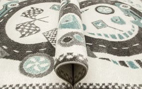 Detský koberec Lima F500A krémový/tmavo sivý Uličky