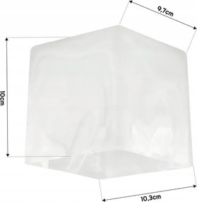 Sklenené tienidlo pre stropnú lampu, stolovú lampu, luster, kocku, mliečne biele