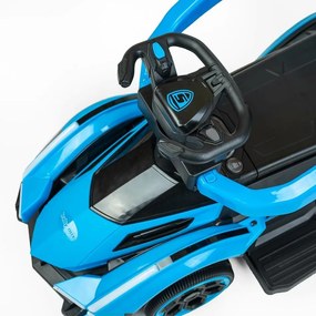 Baby Mix Detské odrážadlo Speed s vodiacou tyčou, modrá