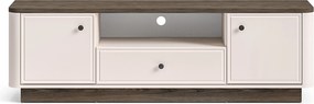 TV stolík Amberto 160 cm so zásuvkou - kašmírová / dub windmill tmavý