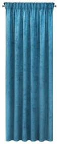 Luxusné závesy tyrkysovej farby s jemným vzorom 140 x 270 cm