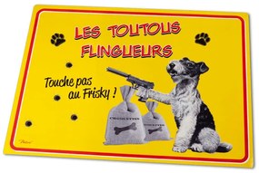 Podložka pod misku pre psy "Les Toutous flingueurs" 51x38 cm, pvc