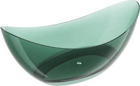 Mexen Vea, voľne stojaca vaňa transparentná 180×80 cm, zelená, sifón chróm, 58091808011