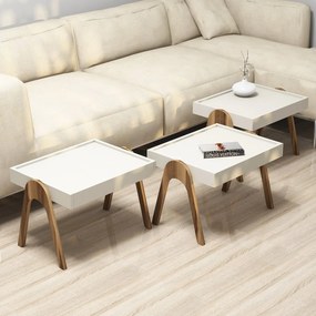 Rozkladací stôl Roma Cream, 3 ks