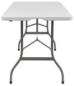 Cateringový skladací set Vivas 1+10 244x75 cm - sivá / biela