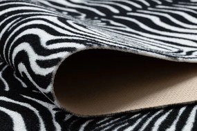 Protišmykový behúň DIGITAL zebra, biely / čierny