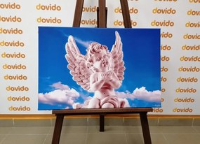 Obraz ružový starostlivý anjelik na nebi - 60x40