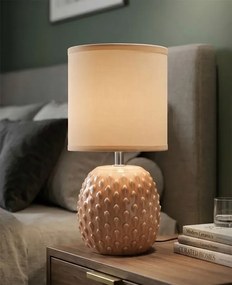 Stolná lampa Pontus 27 cm broskyňová