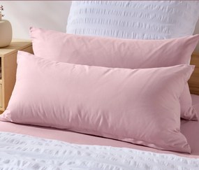 Obliečky na vankúše z mikrovlákna, 2 ks, ružové, cca 80 x 40 cm
