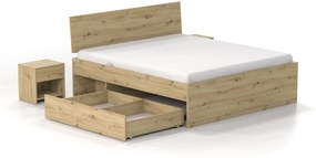 DREVONA Manželská posteľ 180 cm TEA, dub artisan