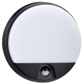 TOP LIGHT Svetlo nástenné-stropné Bari K PIR, Čierna