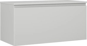 Mexen Orio, kúpeľňová skrinka 100 cm s hornou časťou, 1 zásuvka, sivá matná, 91A10-10047-1-BFC62