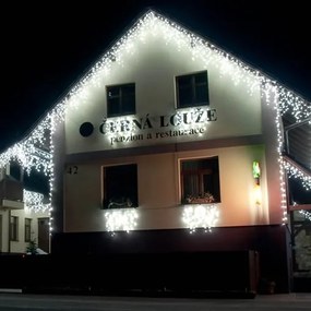 DECOLED LED svetlá vo forme snehuliakov, 3 × 0,9 m, ľadovo biela, 174 LED diód, IP67, biely kábel