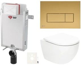 Závesný wc set SAT Fusion na zamurovanie vírové splachovanie SIKOSZTORFUGM, 1 ks