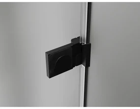 Mexen Lunar-B L výklopný sprchový kút ľavý 90 x 70 cm, číre sklo, čierna matná, 832L-090-070-70-00-L
