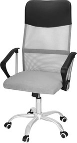 Kancelárska stolička Springos HF0032 – otočná, na kolieskach, sivo-čierna