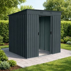 Záhradný domček BestBerg ZD-67A / 4,3 m² / 197 × 217 × 202 cm / antracitový