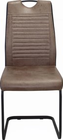 Jedálenská stolička Rindul, hnedá camel látka v optike lesklej kože