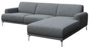 Svetlosivá rohová pohovka MESONICA Puzo, pravý roh